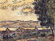 Paul Signac Study of city sunset oil painting